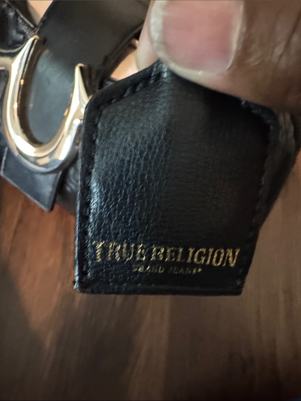 True Religion Black Quilted Shoulder Bag with Gold Accent - Picture 3 of 5
